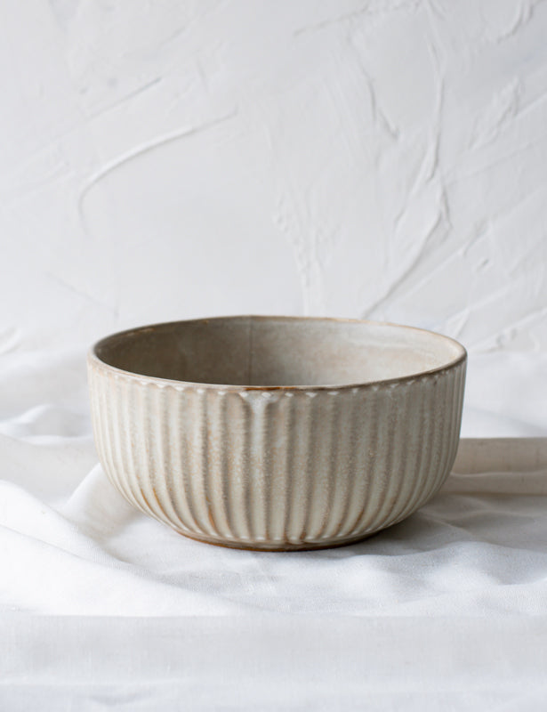 Pleated Ceramic Bowl