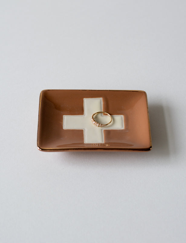 Small Catchall Dish with Swiss Cross