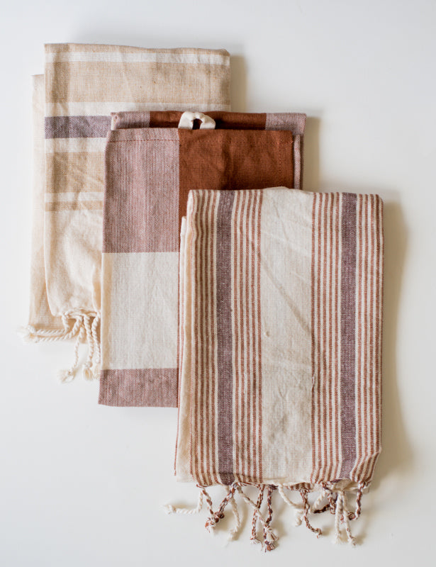 Woven Cotton Tea Towel, Set of 3